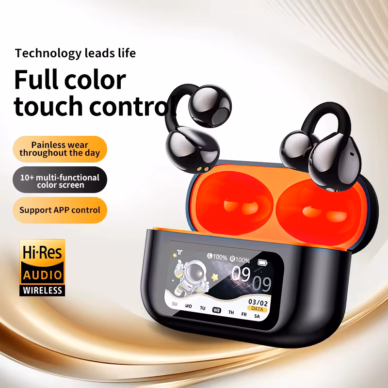 AI Translation Headphones True Wireless Earbuds Led Power Display Earphones with Wireless Charging Case