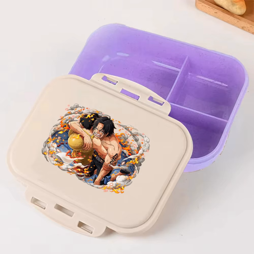 One Piece Cartoon Lunch Box Anime Food Storage Containers Kids School Picnic Lunchbox Nami Hancock Luffy Office Dinner Case Gift