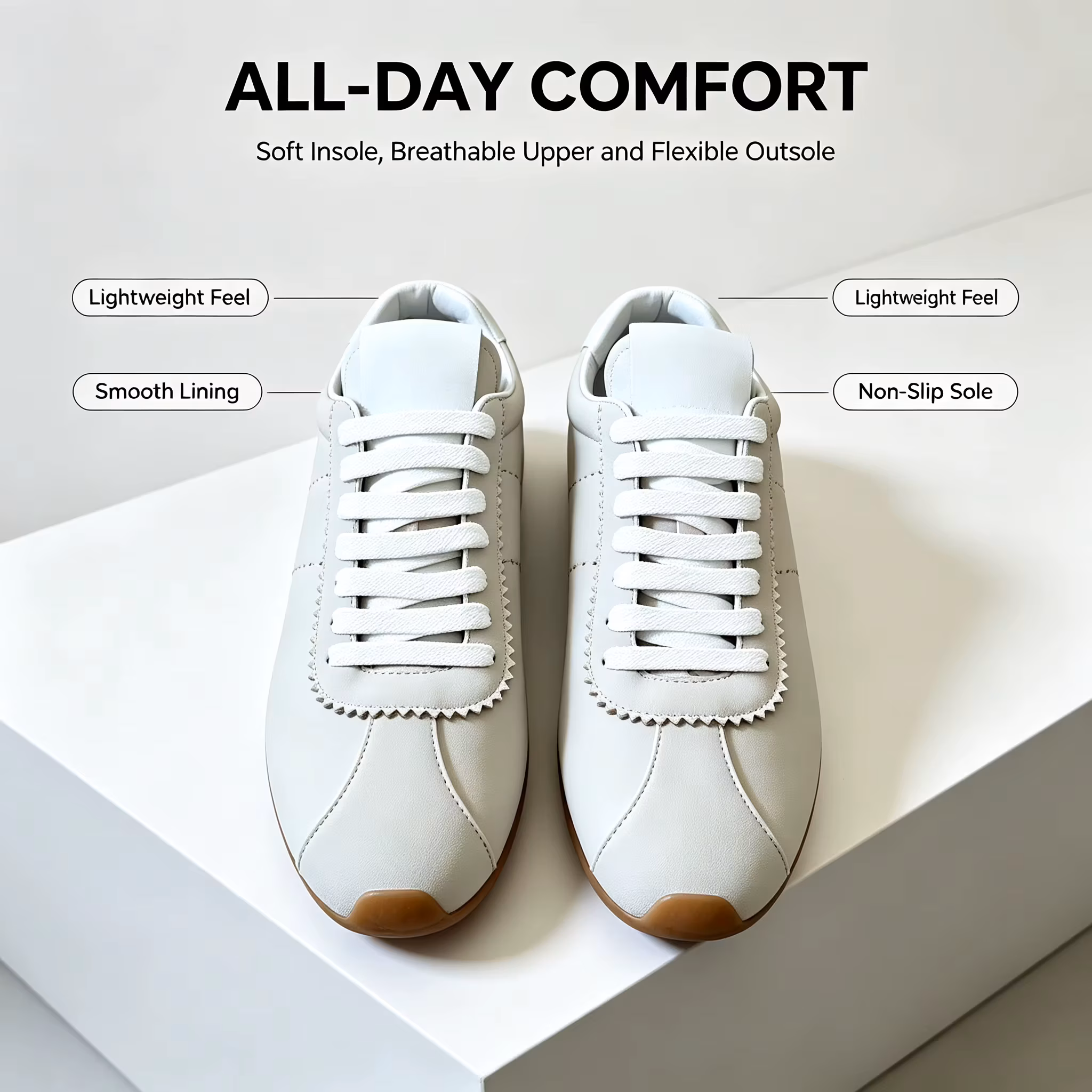 Luxury Women's Sneakers, Outdoor Casual Running Shoes, Breathable and Comfortable, Made of Calfskin, Perfect Summer Gift