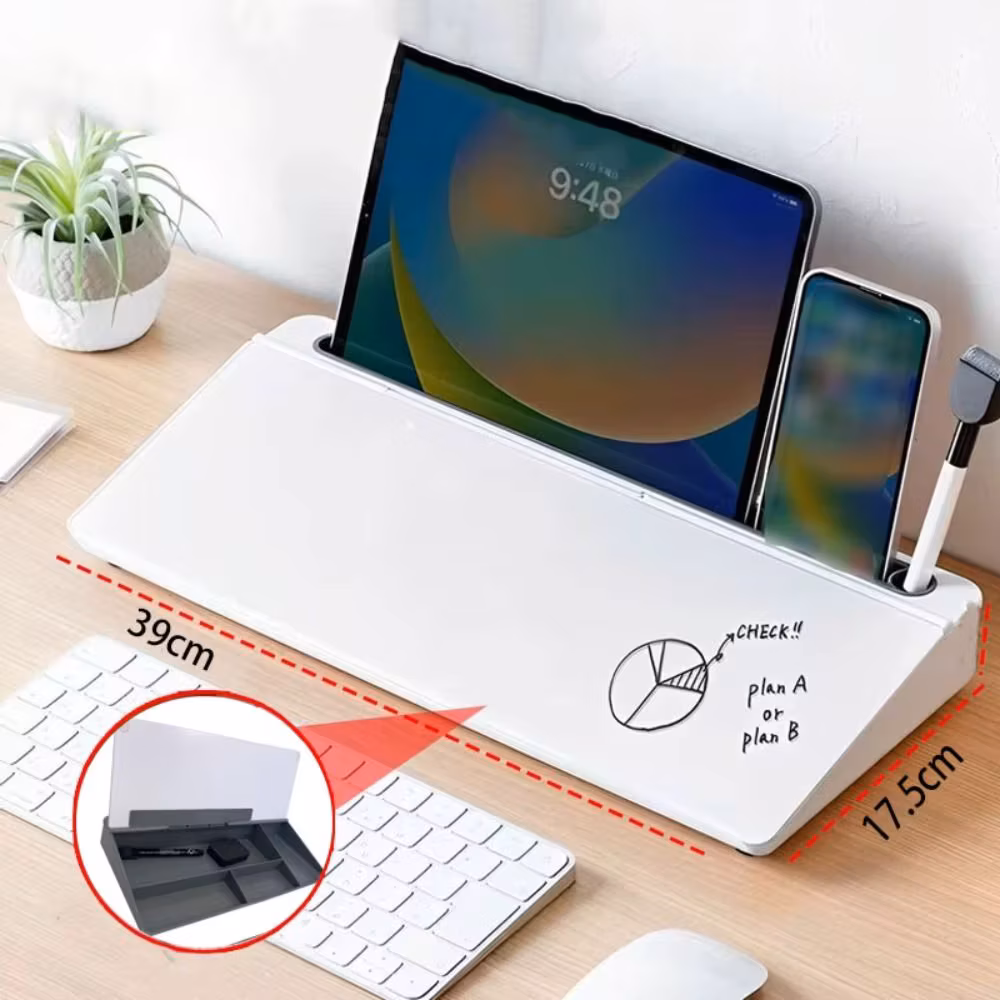 Glass Desk Whiteboard Plastic Tempered Storage Whiteboard Household With Storage Message Board Home Office