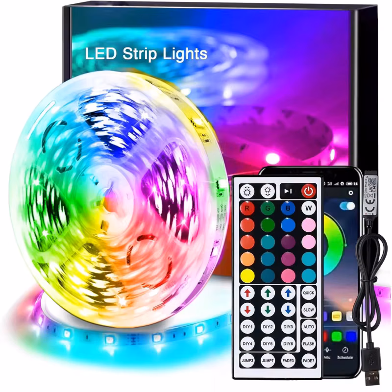 DC 5V Usb Led Strip Lights App Control Color Changing 5050 Rgb Led Light Flexible Lamp Tape for Room Decoration Party Atmosphere