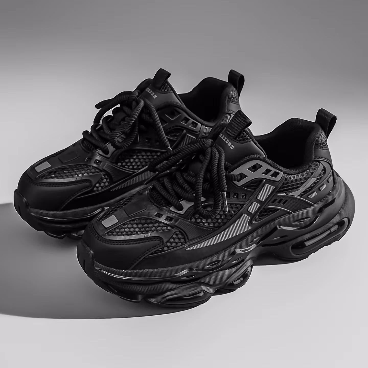 Yuyin Men's Sneakers Casual Athletic Walking Sneakers Male Black High Quality Trend Platform Running Basketball Shoes For Men