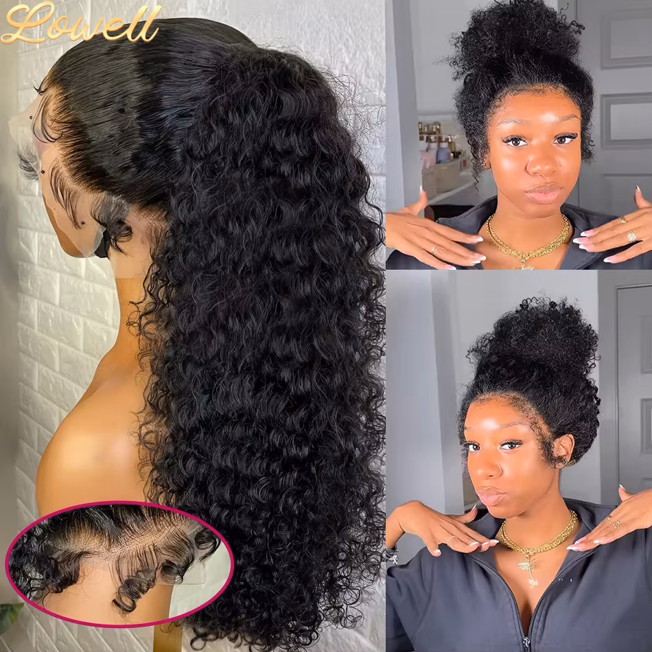 200 Density Water Wave Lace Front Wig 4x4 5x5 Lace Glueless Wig 13x4 13x6 hd Lace Frontal 360 Curly Human Hair Wigs for Women