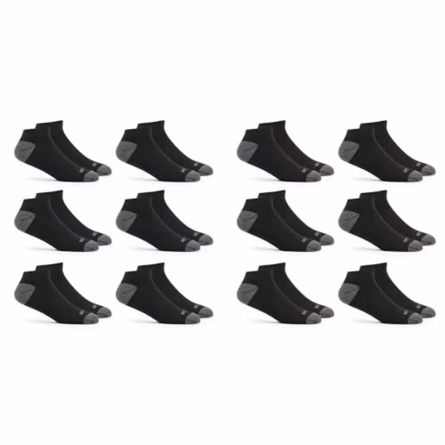 Men's Dual Defense Low Cut Socks, Odor Protection with Half Cushion, Multi-Packs