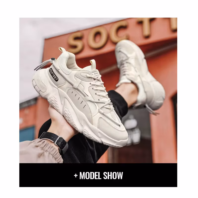 Winter Men's Shoes Trendy Sport Running Casual Versatile Breathable Height-increasing Dad Ins Trendy Sneakers