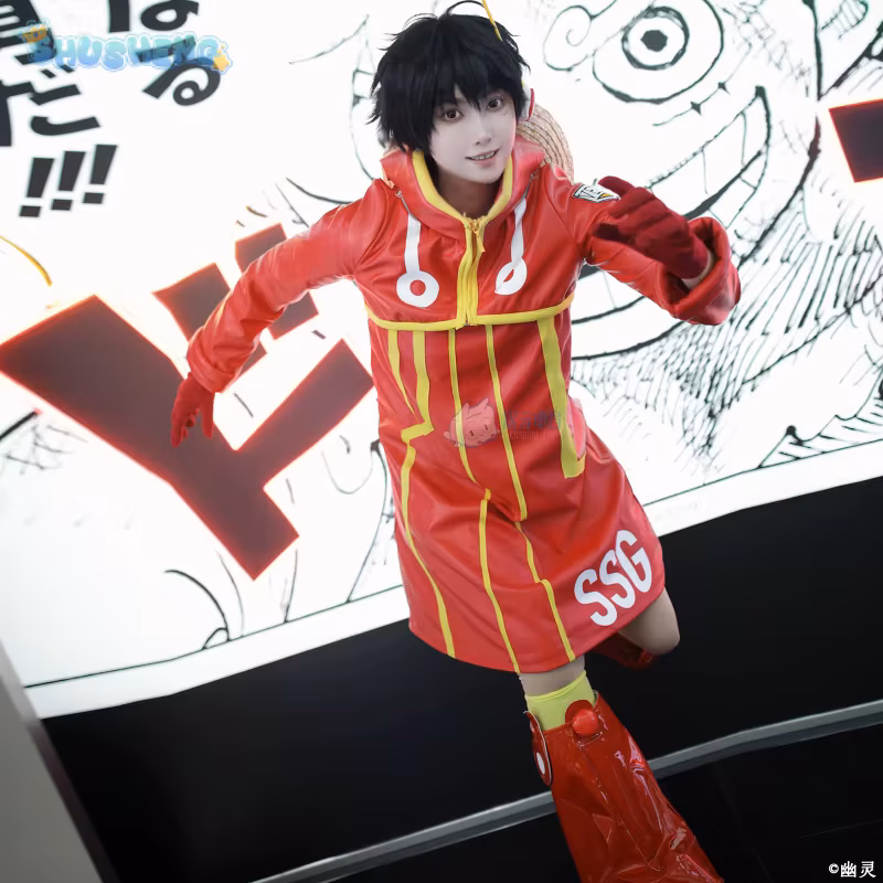 Monkey D Luffy Egghead Cospaly Costume Anime OP Red leather coat skirt hat shoe cover Halloween party cute woman man uniform