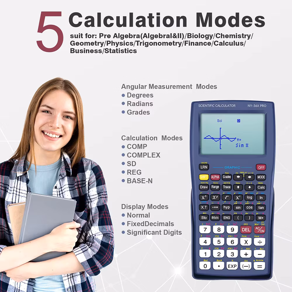 36X Pro Graphing Scientific Calculator with 360+ Functions and High-Resolution Display Advanced Calculator for Studentsand