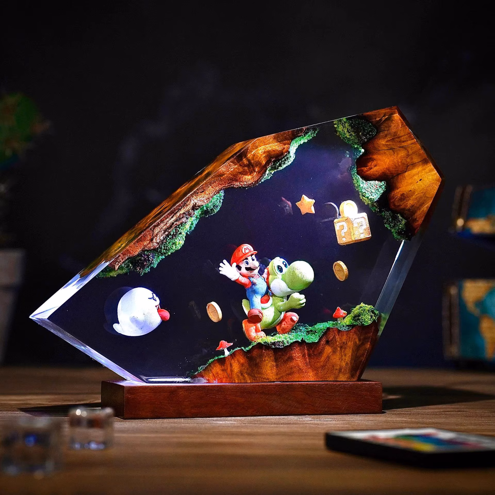 Table Resin Lamp Cartoon Anime Figure Colors Night Light Customized Movie Figure Creative Artistic Desktop Home Decor Usb Charge