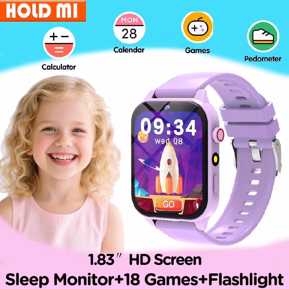 Smart Watch Kids Toys 18 Games Sleep Monitoring Alarm Clock Calculator Steps Children Smartwatch Camera Boys Girls Gifts