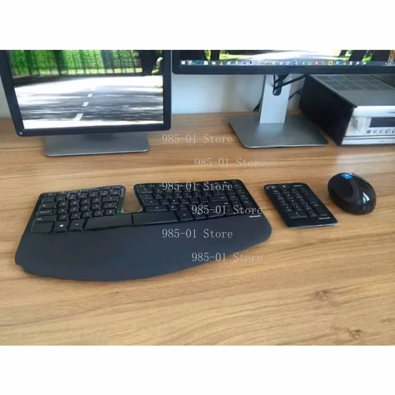 Wireless Keyboard and Mouse Set, Ergonomic Desktop Combo for Microsoft Sculpt Ergonomic