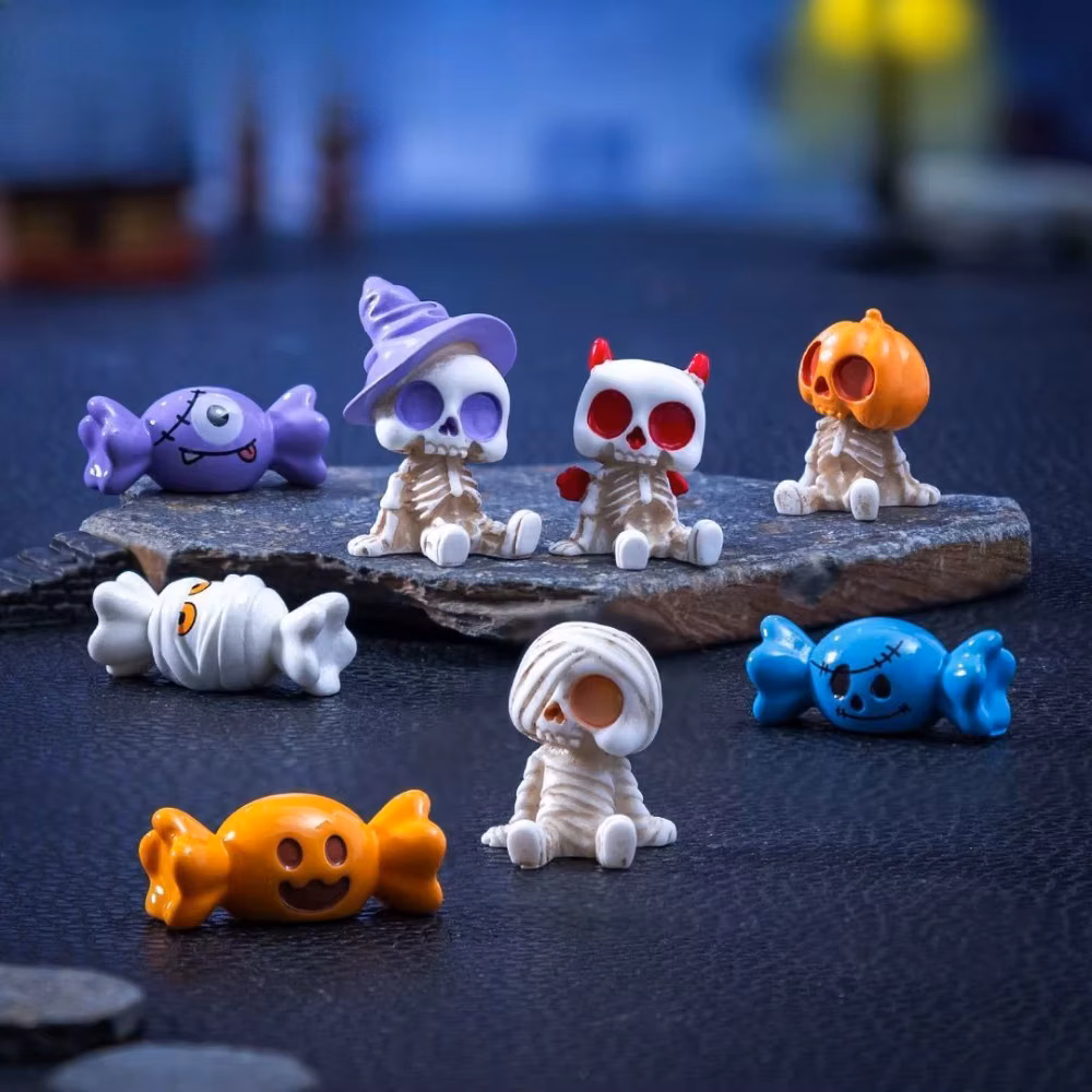 Halloween series candy pumpkin figurines, cute Diy decoration accessories