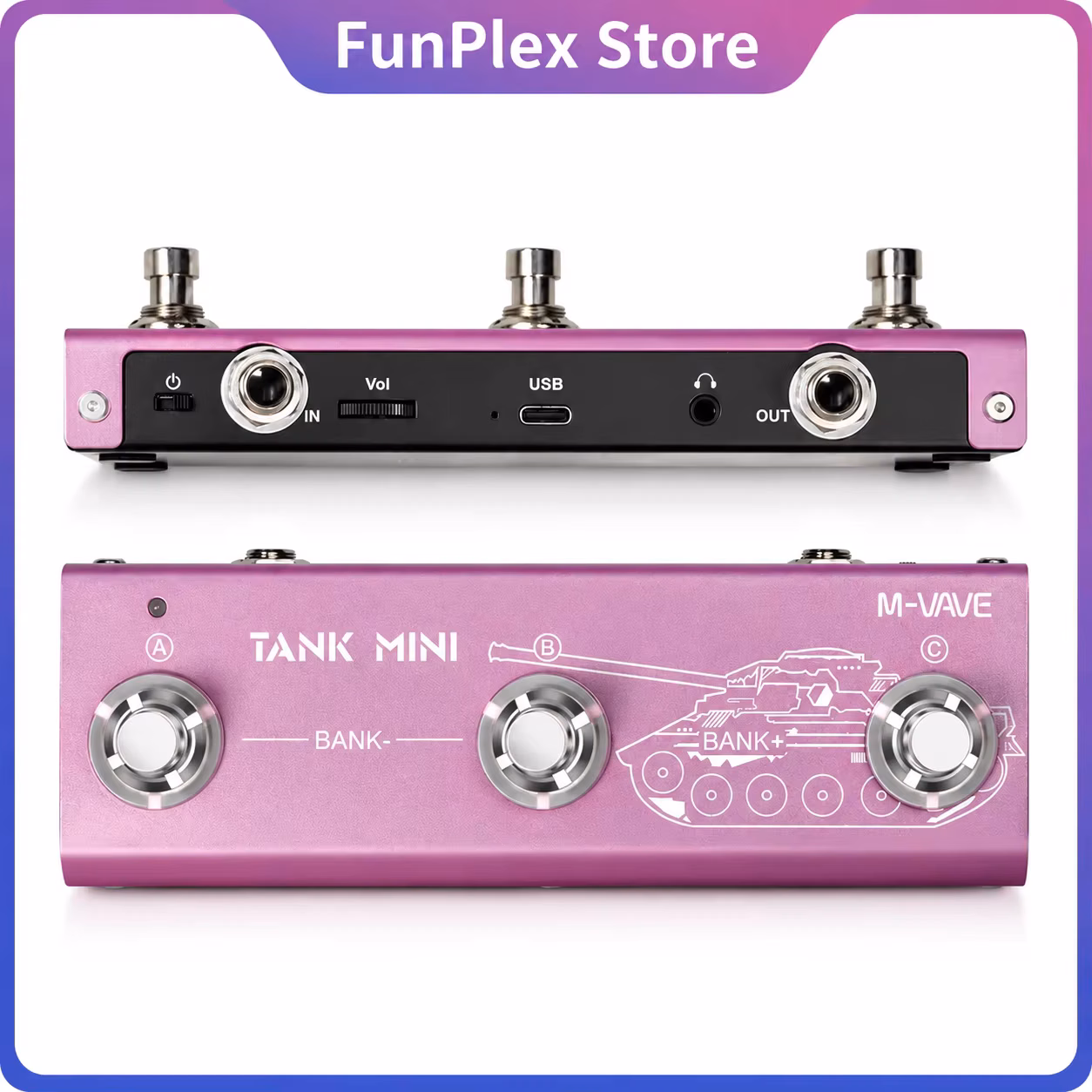 M Vave Tank Mini Portable Multi Effects Pedal Electric Guitar Processor Bluetooth Sound Card For Guitarist Stage Performance