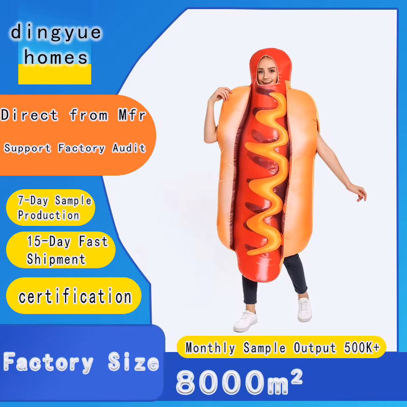 Dog Costume for Adults, Funny Food Fancy Dress, Halloween Carnival Party Cosplay Outfit