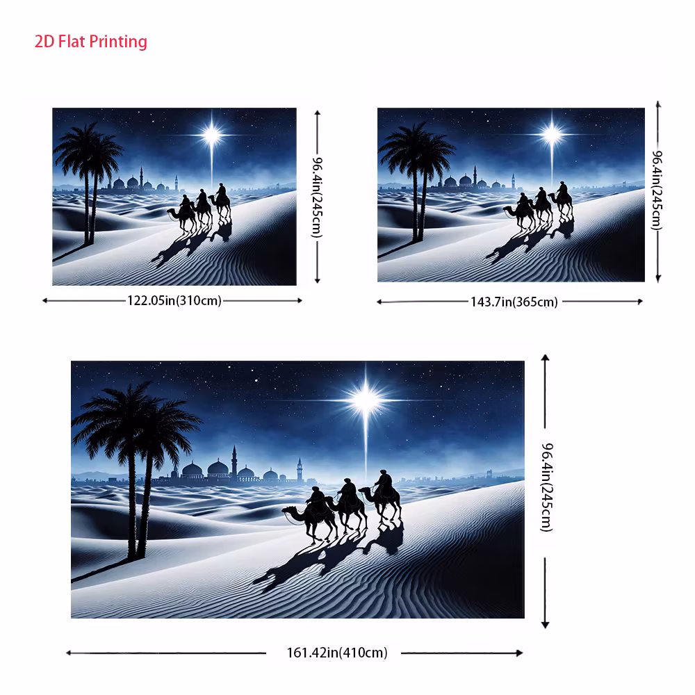 Two-dimensional plane, two-dimensional plane product, 1 piece - Three Wise Men Night Camel Ride