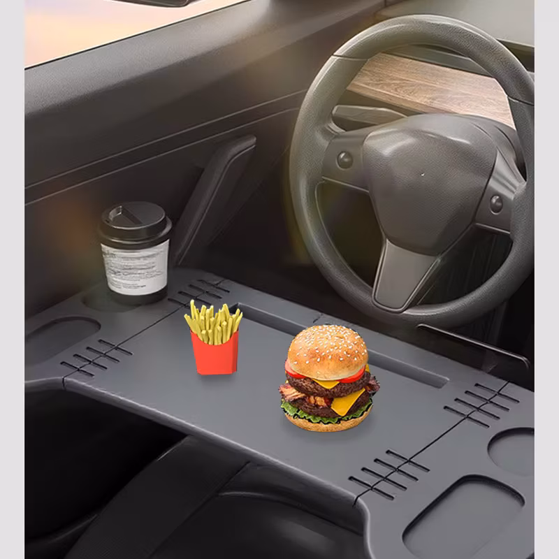 Car Tray Table Steering Wheel Laptop Stand Clear Texture Easy Installation Process Is Firm And Durable For Tesla Model 3 Model