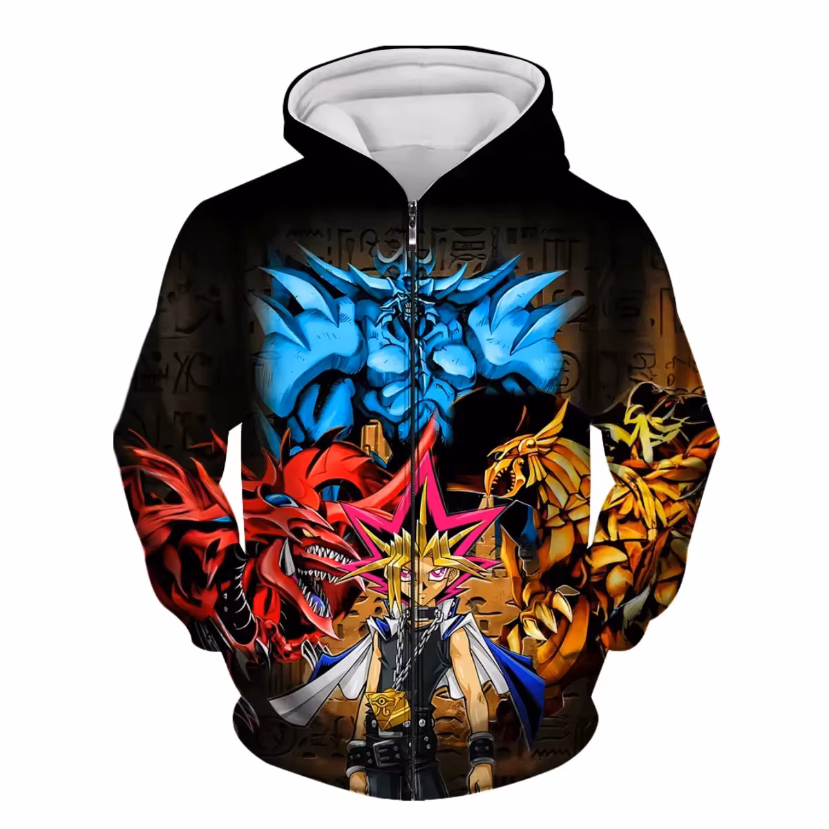 Japanese Anime Yu Gi Oh 3d Print Zip Up Hoodie Men Women Fashion Game Tracksuit Zipper Hoodie Sweatshirt Men Clothes Teen Jacket