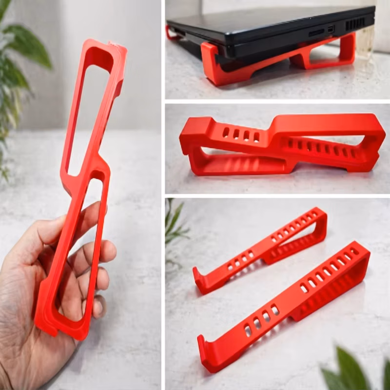 Portable 3D Printed Ventilated Laptop Stand, Ergonomic Lightweight Cooling Riser, Universal Fit All Laptops for Home & Office