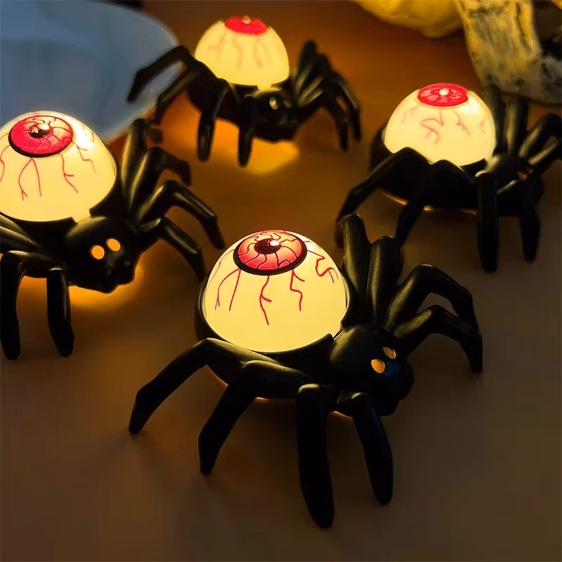 Halloween Decorations Led Candle Light Plastic Spider Skull Lamp for Home Bar Haunted House Halloween Party Decor Horror Props