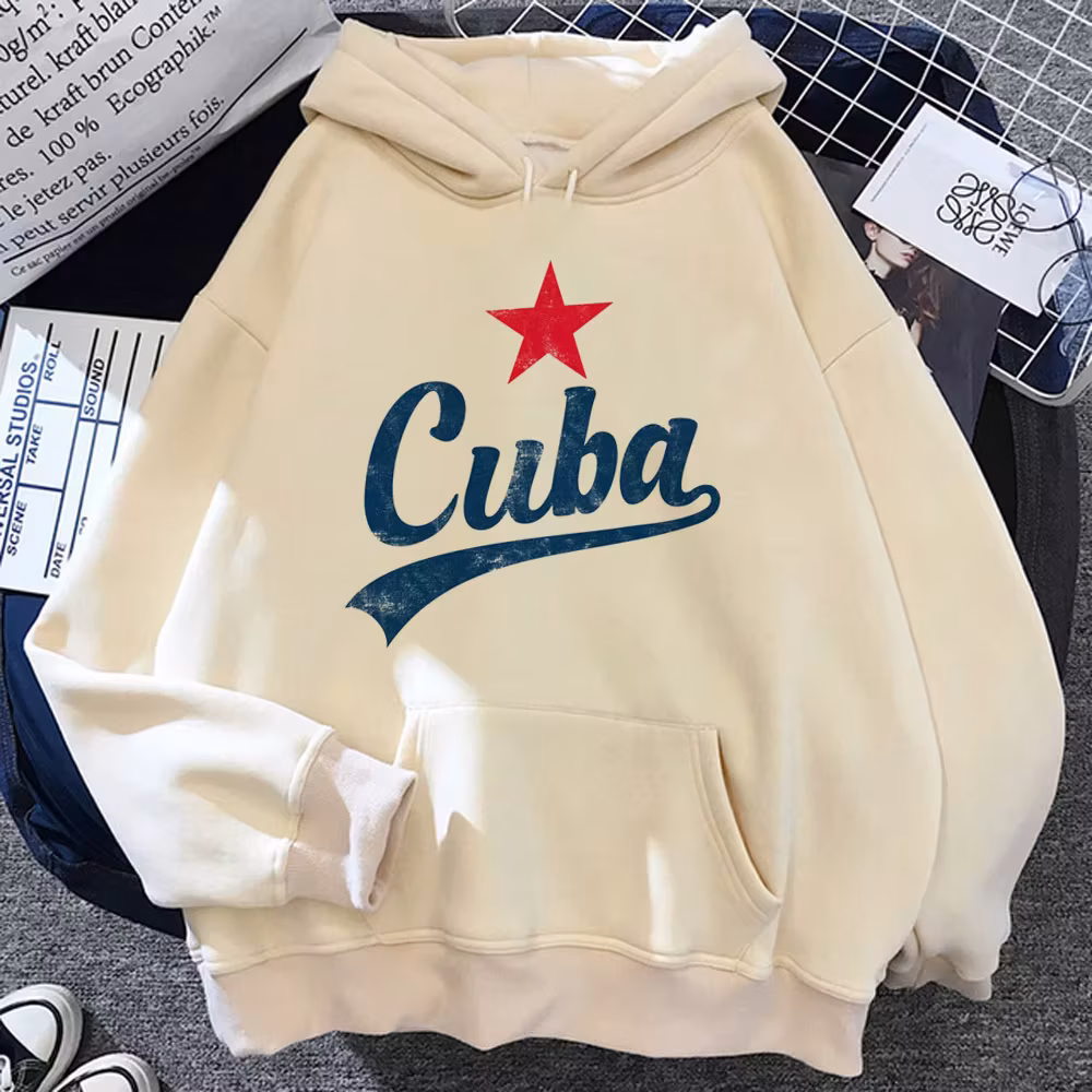 Cuba hoodie manga modern style streetwear casual wear winter teen sweatshirts elegant Japanese graphic anime
