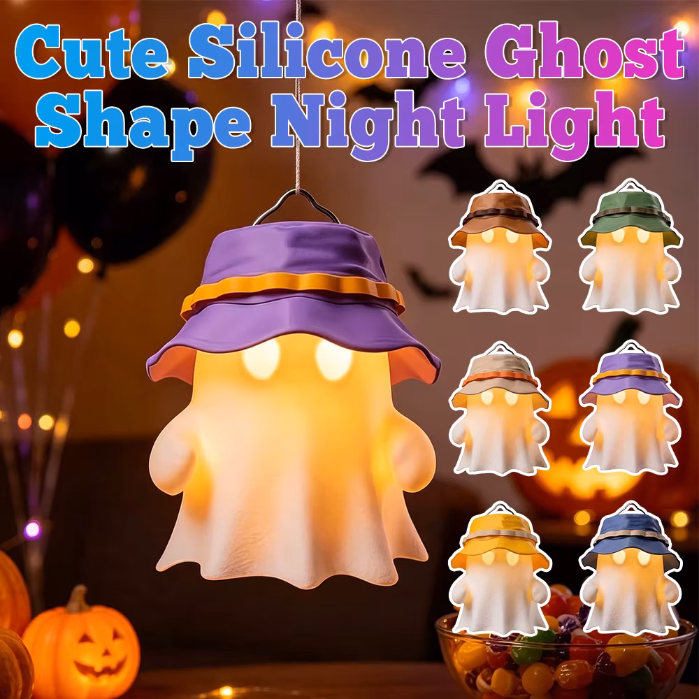 Led Campfire Ghosts Lamps Multi-Purpose Hanging Ghost Bedside Lights Creative Ghosts Table Lamp for Halloween Camping Decors
