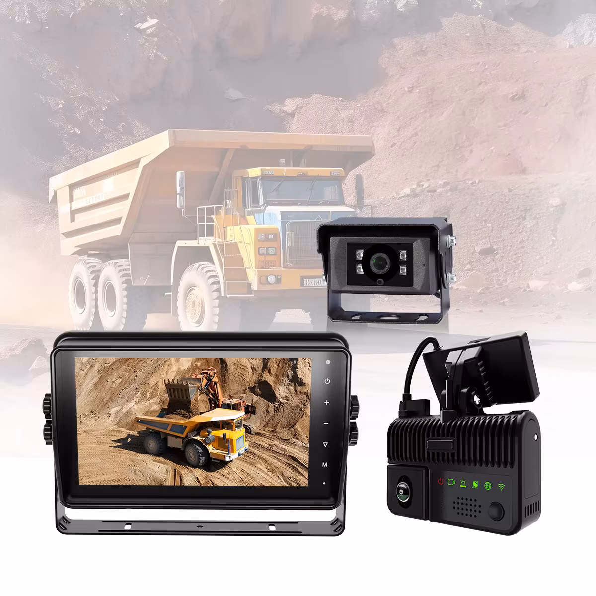 Stonkam Manufacturer Adas Ai Dashcam 4g Dual Camera for Mining Truck Heavy Vehicles
