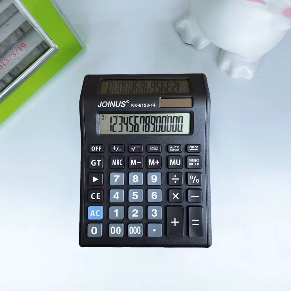 Multifunctional Solar Dual-Screen Calculator Large Screen Display Stationery Financial Accounter Calculator Practical Portable