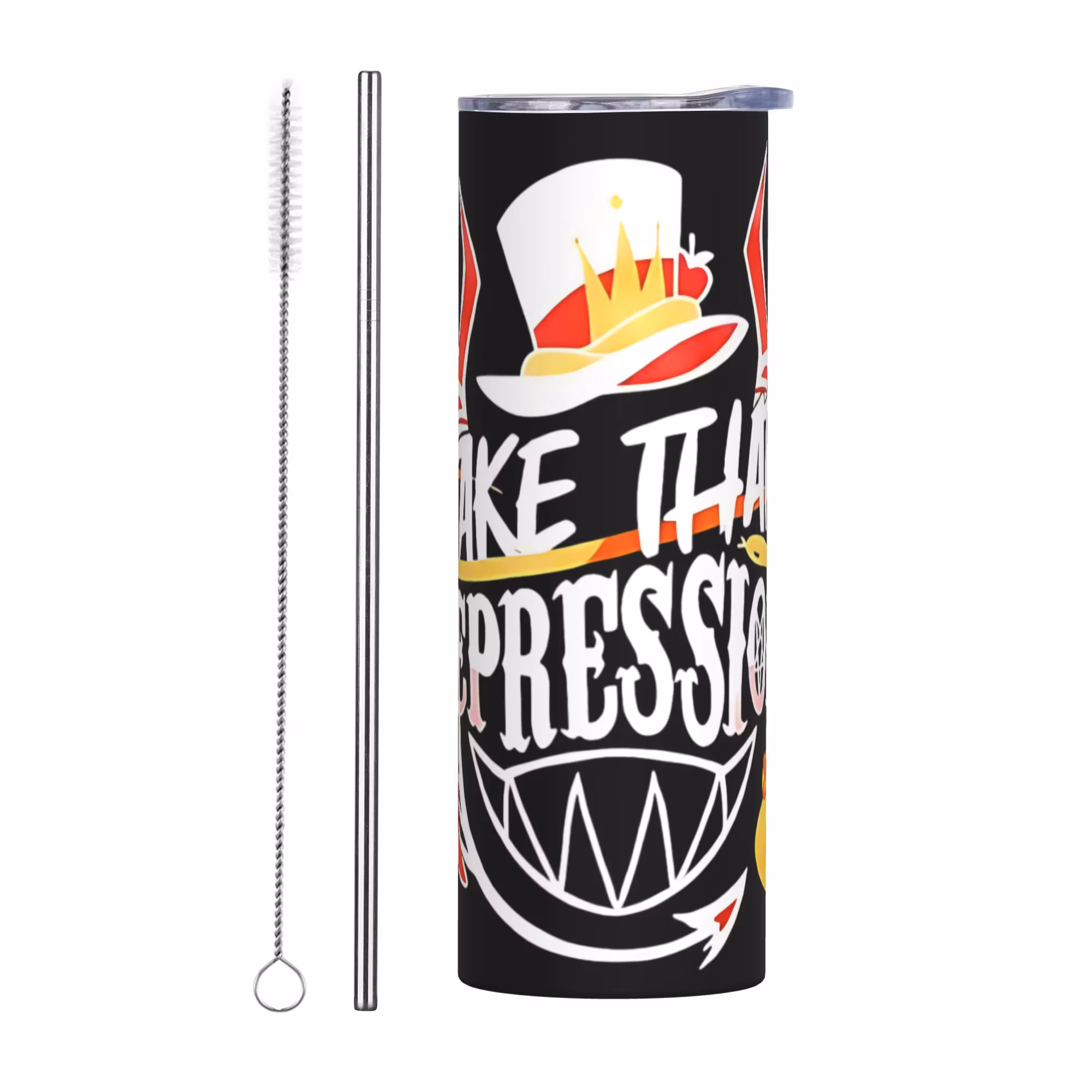 Take That Depression Hazbins Animation Hotel Insulated Tumbler With Lid Straw Tags Vacuum Thermal Mug Spill Proof Double 20oz