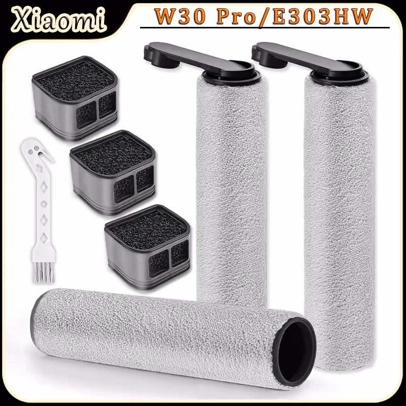 For Xiaomi Truclean W30 Pro/E303HW Wet Dry Vacuum Cleaner Robot Accessories Main Roller Brush Hepa Filter Replacement Parts