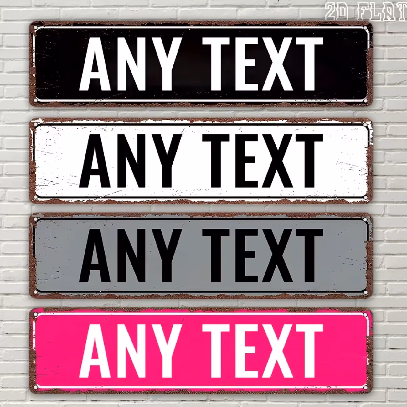Customizable Vintage Style Metal Sign 40×10cm, Personalized Home Wall Art, Metal Plaque For Home Decoration