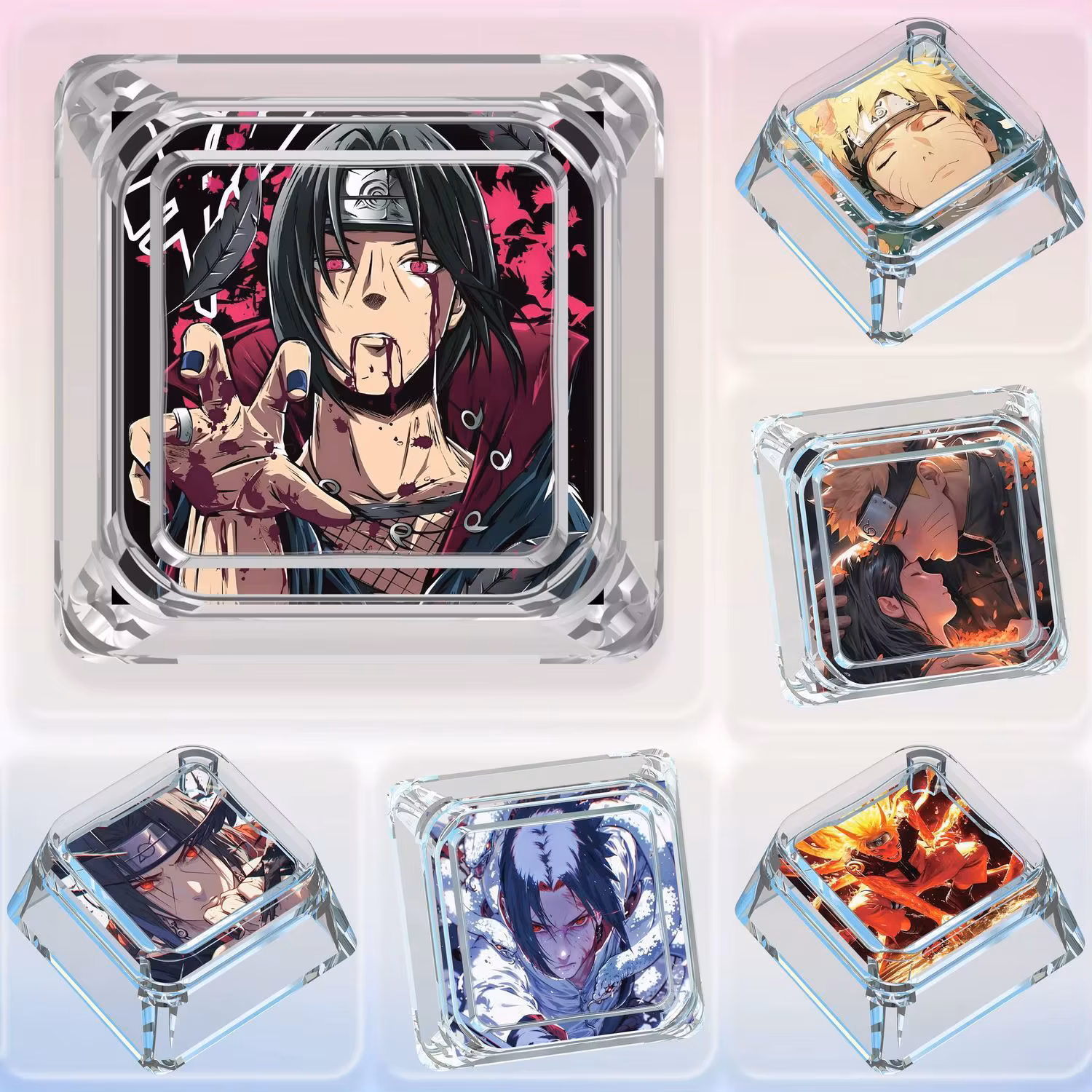 Naruto keycap, Uzumaki Naruto, transparent mechanical personalized keyboard keycap