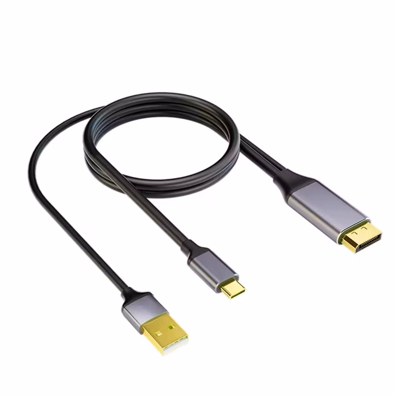 Unidirectional Displayport to Usbc cable 4K@60Hz DP to Type C adapter Cable used for Computer Monitor Projector Portable Screen