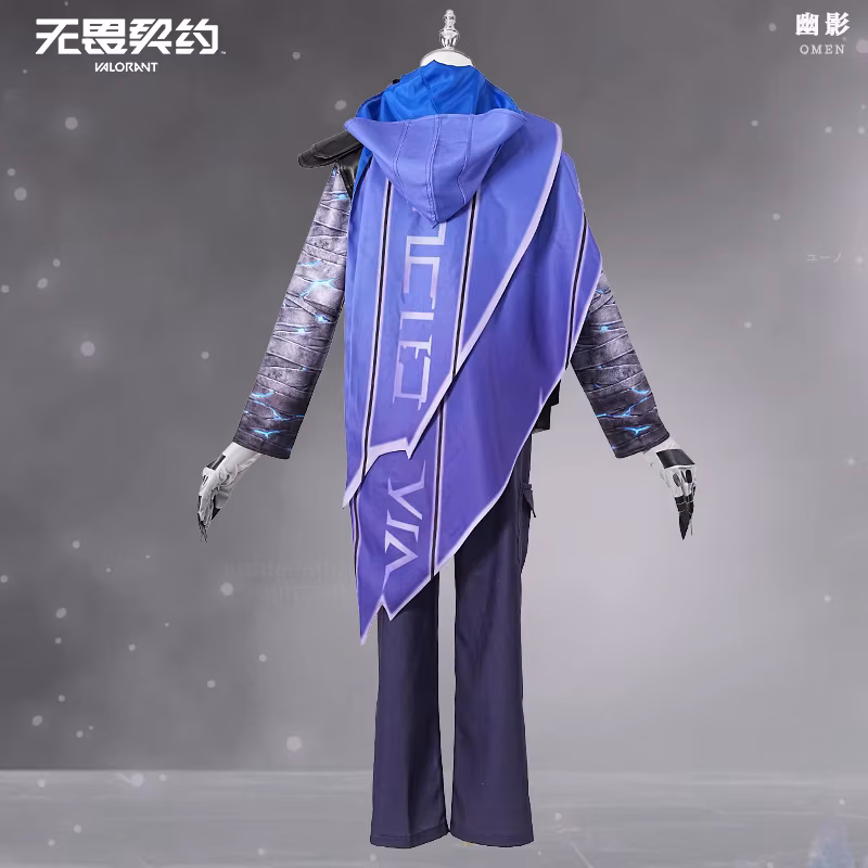 Game Valorant Omen Cosplay Costume Controller Outfits with Mask Halloween Uniforms Party Suit Anime Clothings HCos