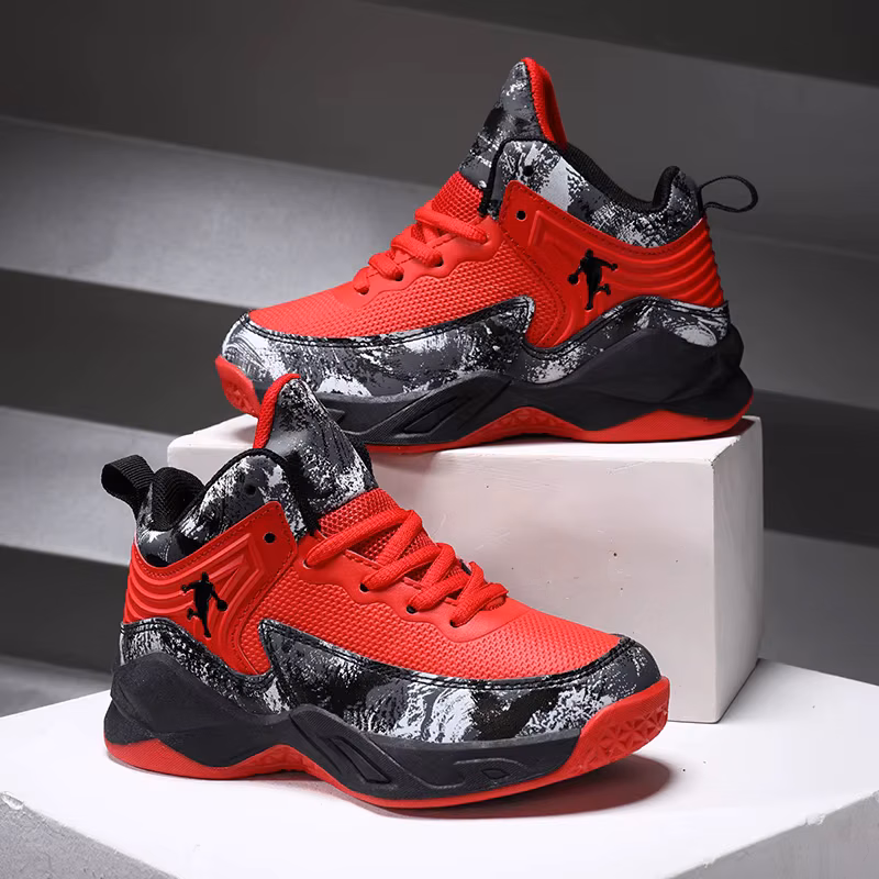 Non-slip Boy's Basketball Shoes Fashion Children Sneakers High- Kid's Sports Shoes Durable Lightweight Walking Running Shoes