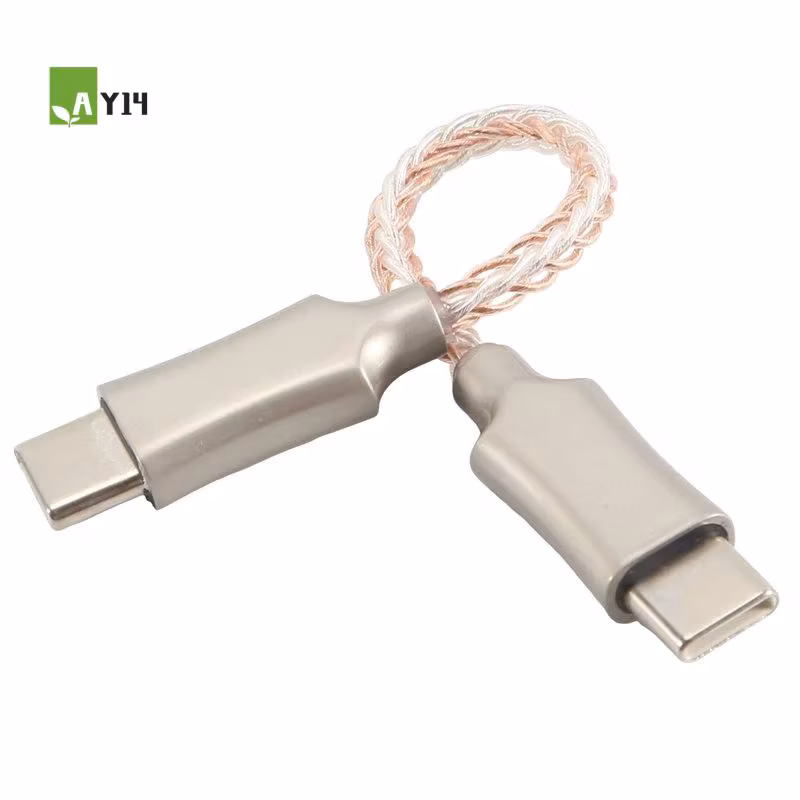 AY14 -1 Piece Portable Decoding Amp Otg Cable 8-Core Audio Cable For Hifi Headphone Otg Adapter