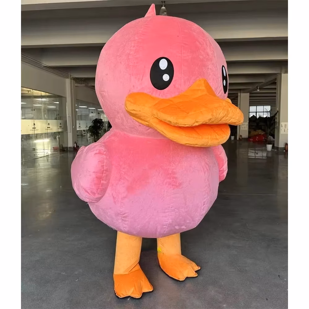 Inflatable Duck Mascot Costume Plush Walking Doll For Halloween Carnival Fancy Party No Battery No Charger