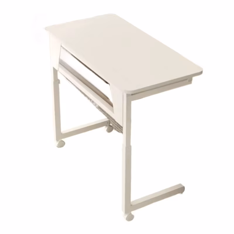 Foldable Mobile Desk Silent Casters Design Folds To Door Thin Height Adjustable Laptop Stand For Home Office Bedside Stand