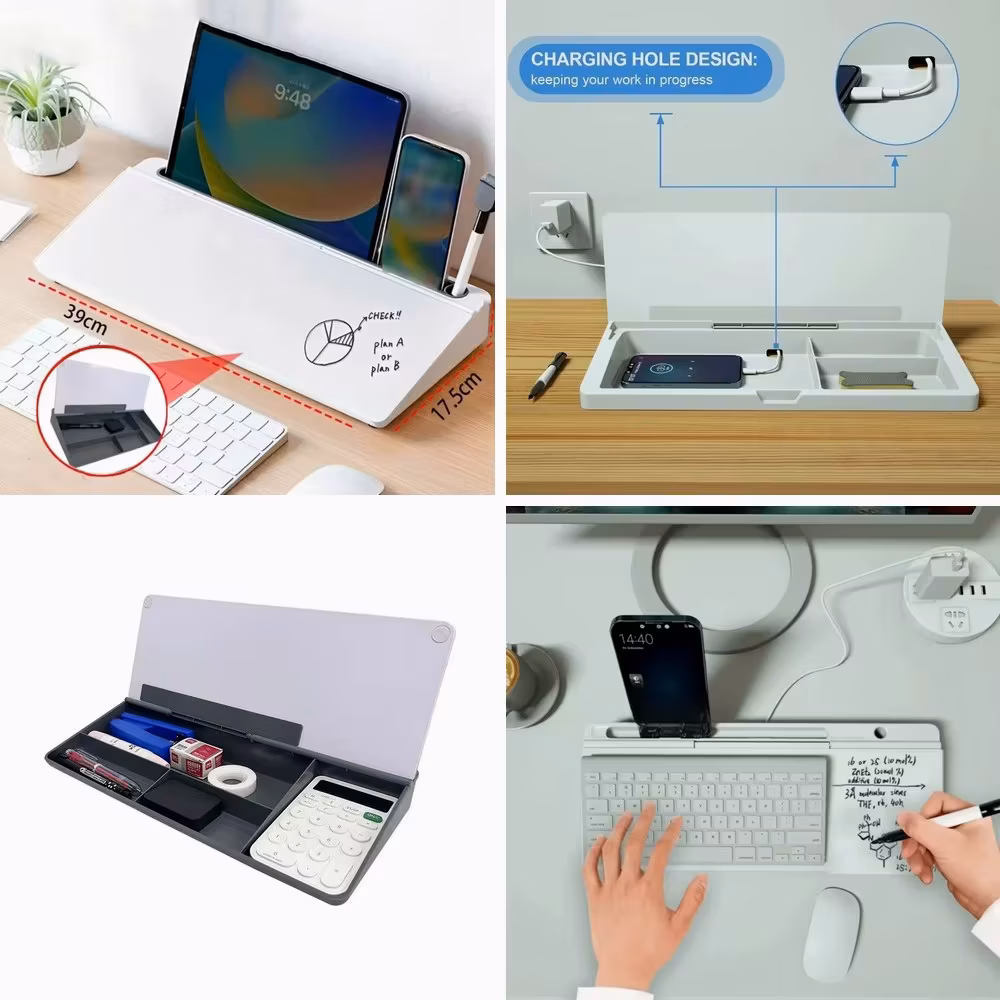 Glass Desk Whiteboard Plastic Tempered Storage Whiteboard Household With Storage Message Board Home Office