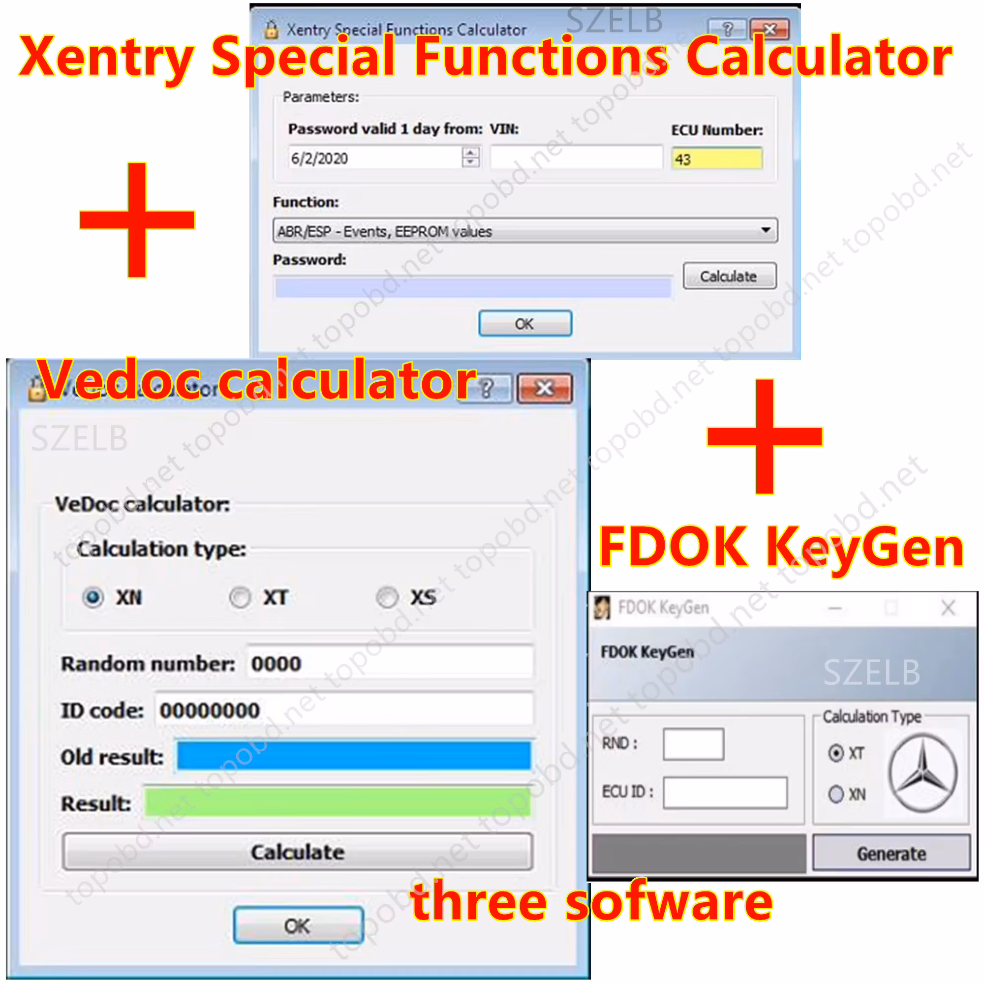 Das Xentry Special Function Calculator Keygen and Fdok Vedoc Calculator Keygen for MB Star C3 C4 C5 C6 J2534 Three Software