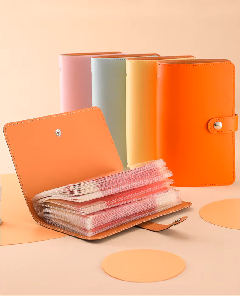 PU Leather Budget Binder Notebook Cash Envelopes System Set with Binder Pockets Money Budget Saving Bill Organizer Money Clip