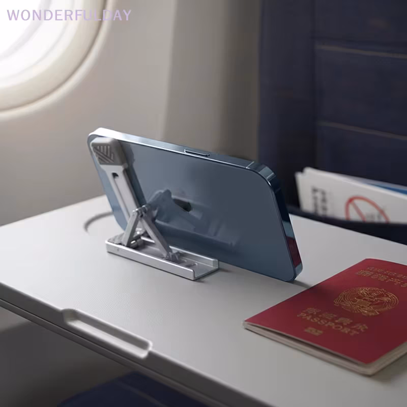 Mini Zinc Alloy Laptop Stand Adjustable Height Foldable Laptop Riser Legs Anti Slip Holder