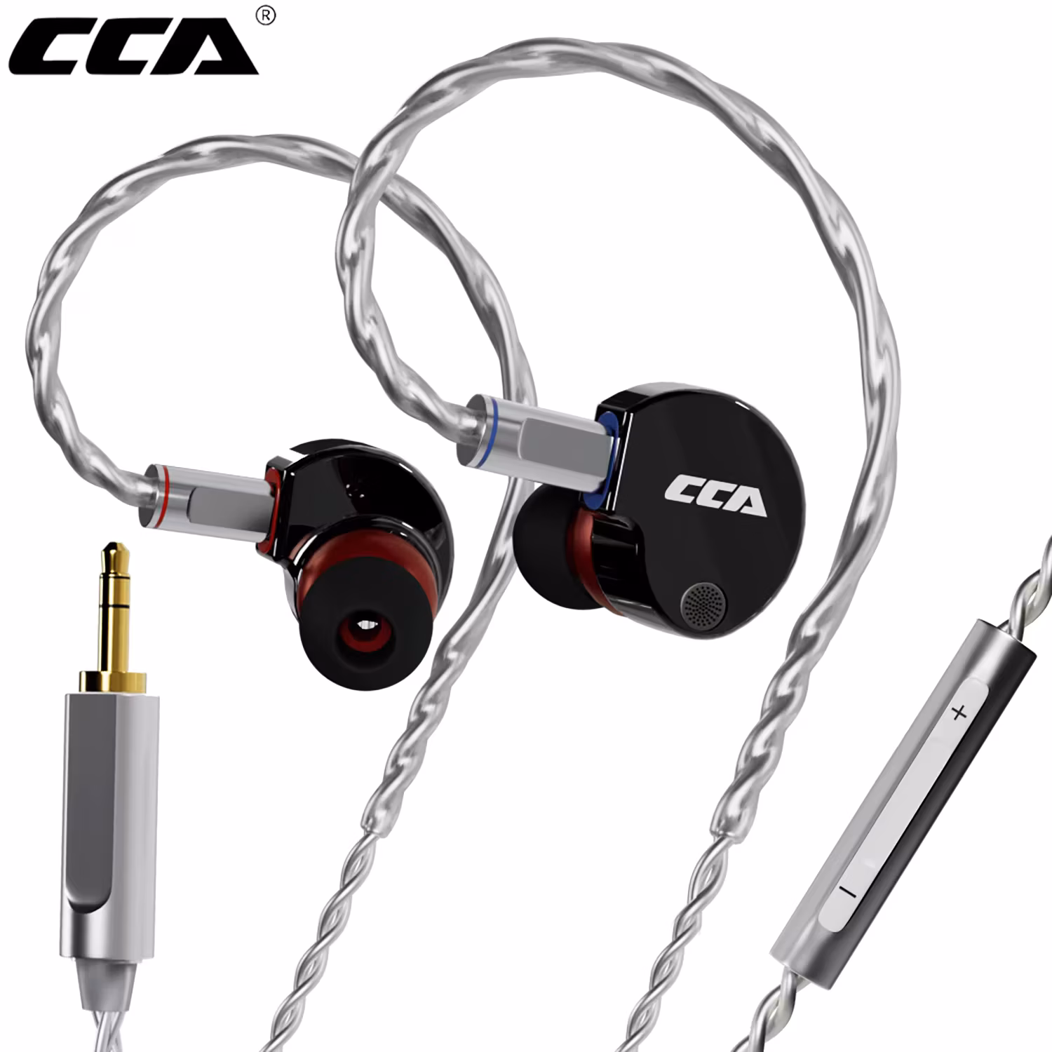 Cca Phoenix HiFi Earphones Dynamic Drive Lcp Diaphragm Earphones Noise Cancelling Replaceable 2PIN Cable Gaming Wired Earphone