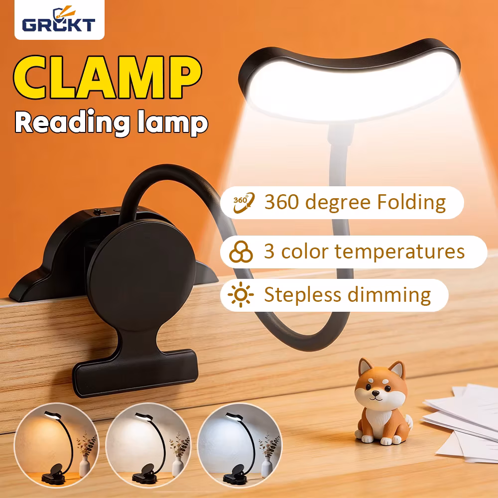 Led Reading Table Lamp Usb Charging 3 Color Temperatures & Dimmable Table Lamp Eye Protection Reading Nights Light Study Bedroom