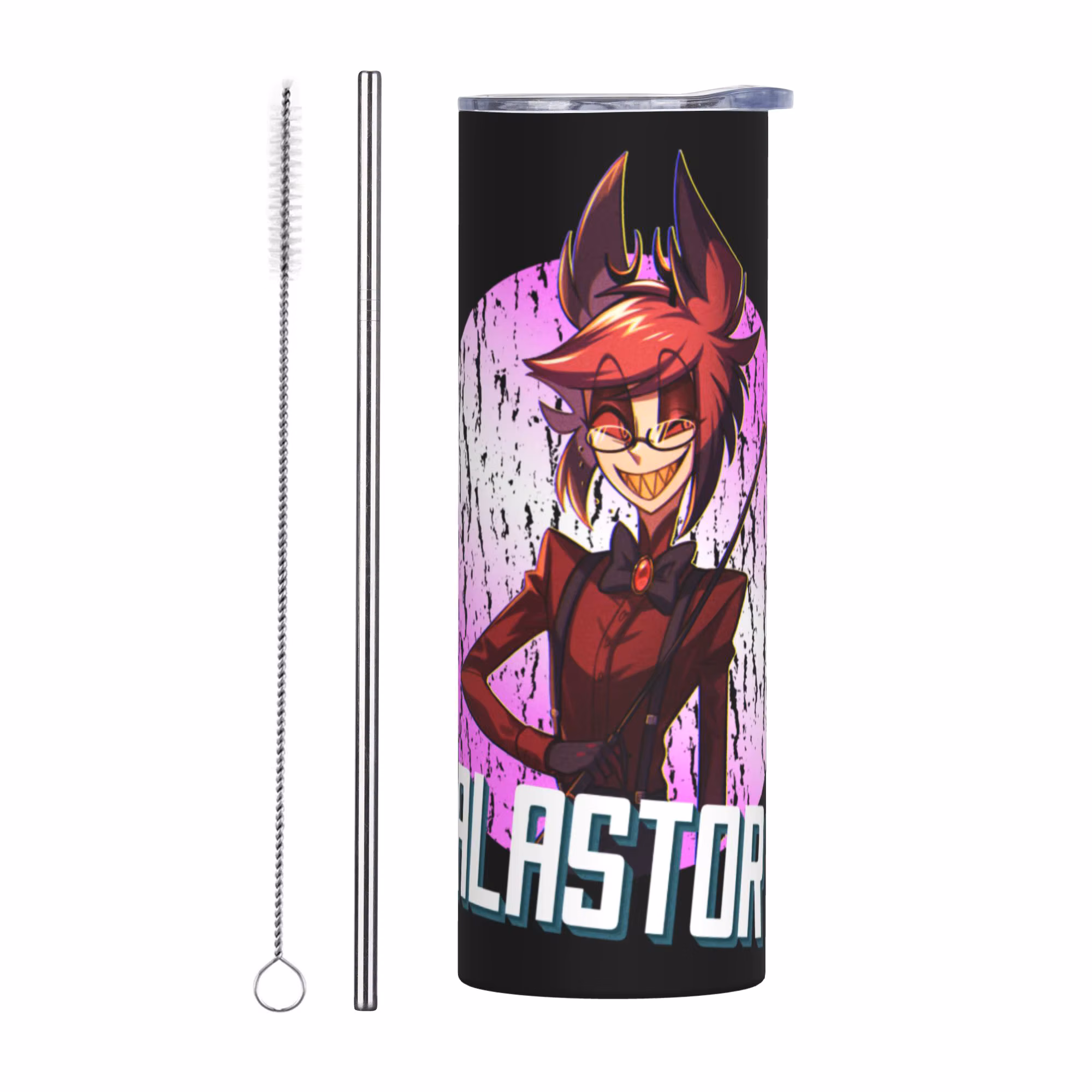 Hazbins TV Show Animation Hotel Vacuum Tumbler Insulated Double Wall Mug With Lid Straw Spill Proof Tags Outdoor Coffee Cups20oz