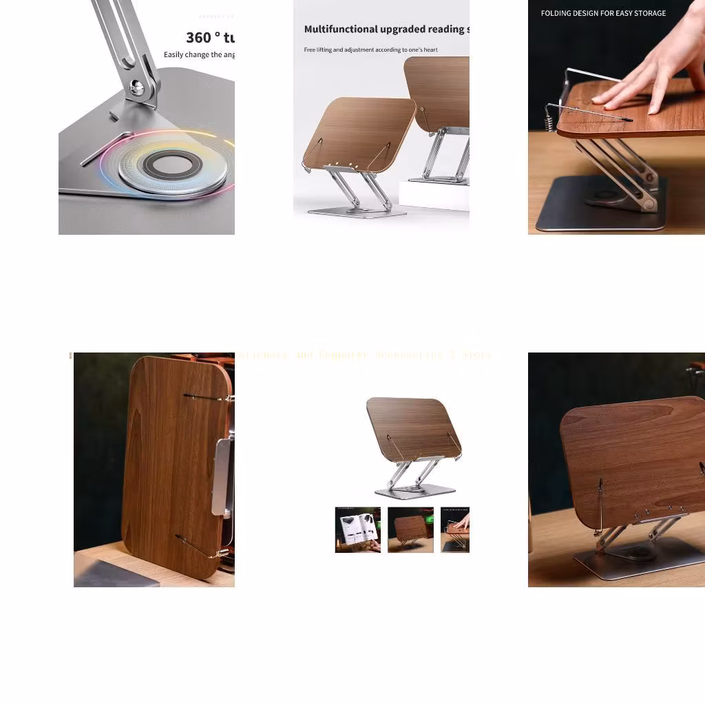 Adjustable Reading Stand Aluminum Alloy Portable Laptop Desktop Holder Tray