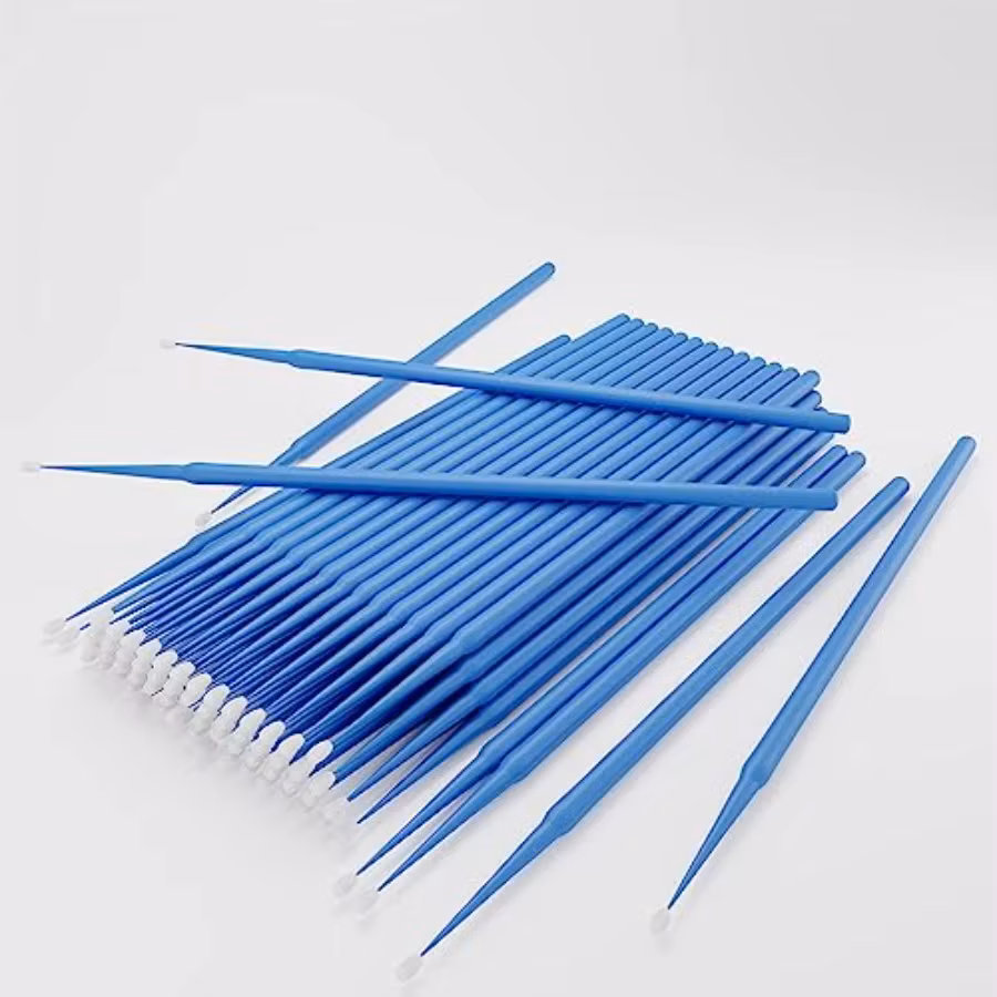 Microswabs for Eyelash Extensions Pack of 500 in 2mm Soft Micro Applicator Brush with Microfiber Wands Suitable for Cleaning an