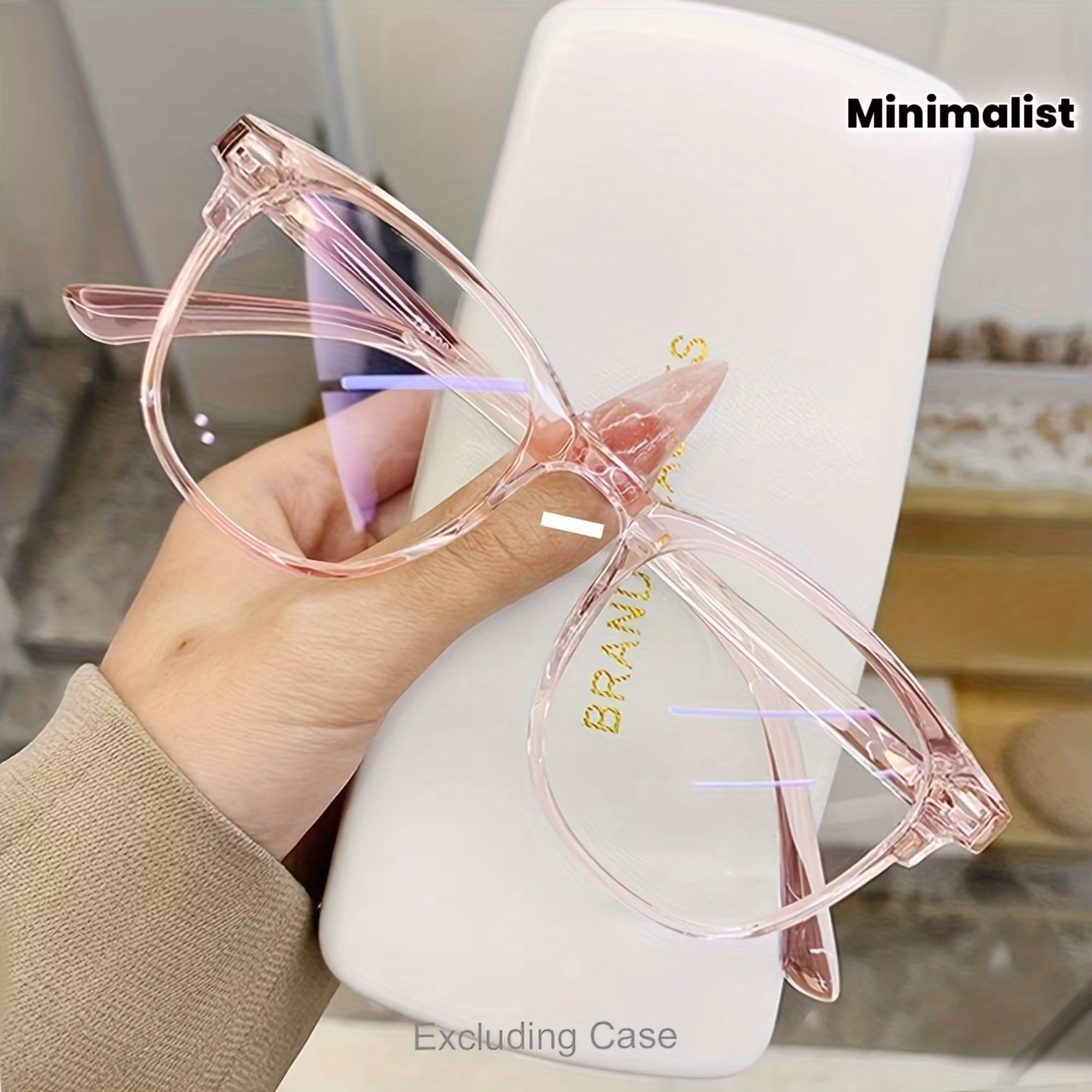 Unisex Anti-Blue Light for computer Glasses | Fashionable Transparent Black Frame, Facial Contour Design - Campus Style