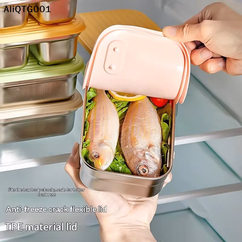 Reusable Stainless Steel Lunch Box Portable 304 Leak Proof Sealed Food Bento for Students & Office Workers Fruit Salad Container