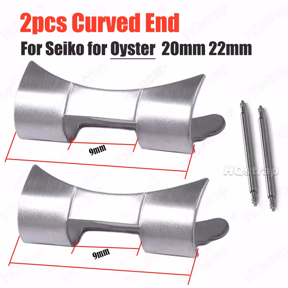 2pcs for Oyster Curved End 20mm 22mm for Seiko SKX009 SKX007 Strap Connector Stainless Steel Watch Repair Tools Accessories