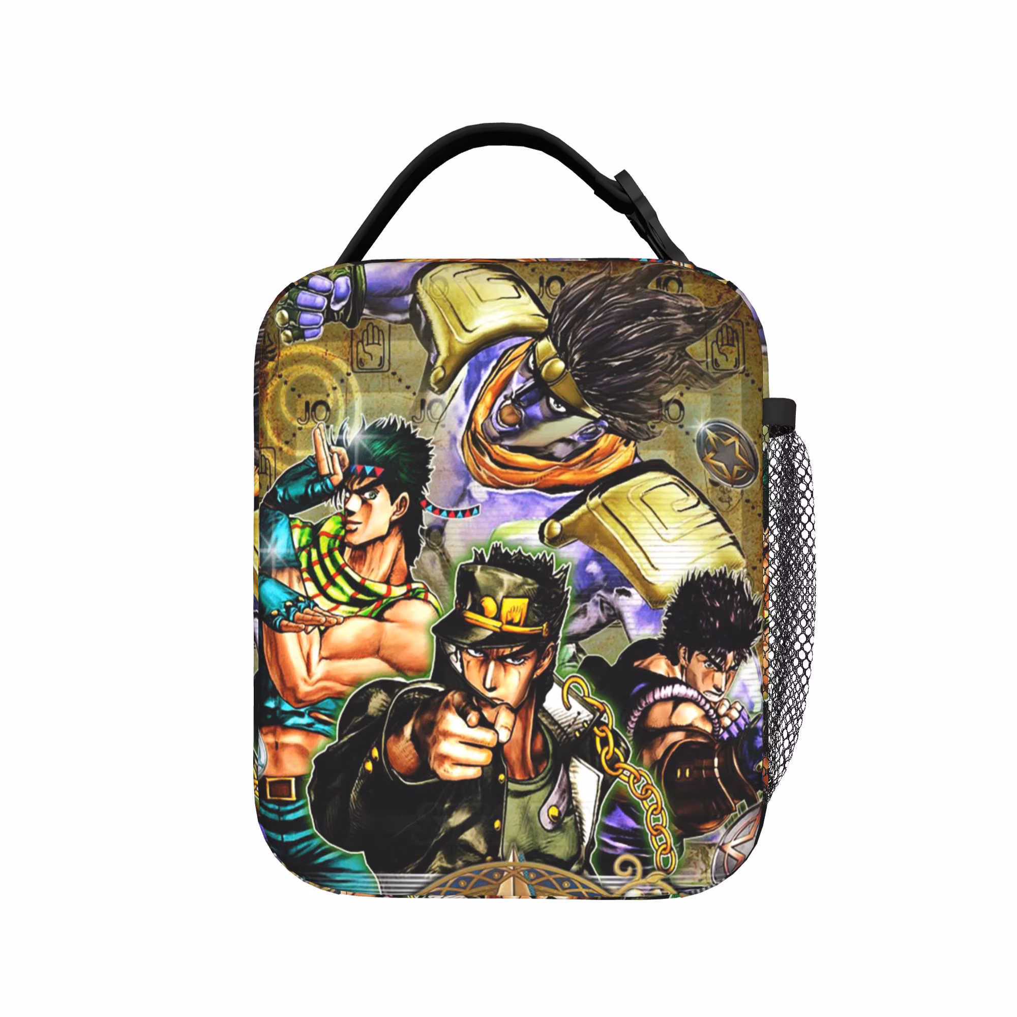 Joestar Family Bizarre Adventure Dio Insulated Lunch Bags Anime Jojos Lunch Container Bag Lunch Box Tote School Food Handbags