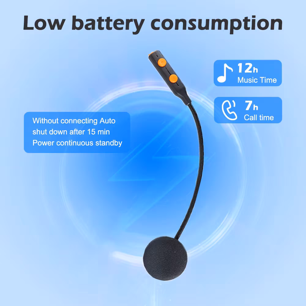 Kihous Single Ear Motorcycle Helmet Headset Bluetooth 5.3 Waterproof Handsfree Speaker Wireless Earphone